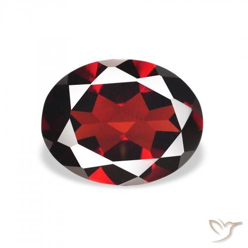 1.90ct Натуральный Темно-красный Гранат Альмандин, Овал, VVS-VS