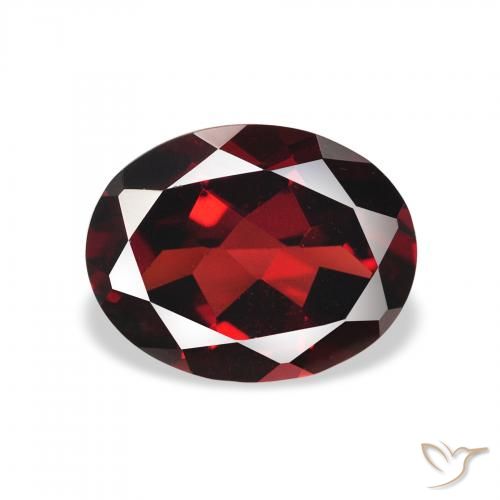 2.19ct Натуральный Темно-красный Гранат Альмандин, Овал, VVS-VS