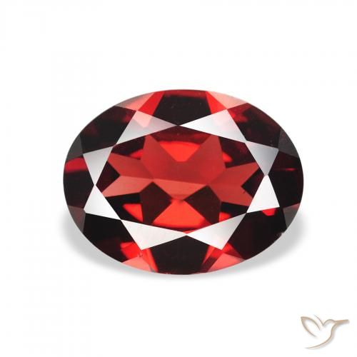 1.84ct Натуральный Темно-красный Гранат Альмандин, Овал, VVS-VS