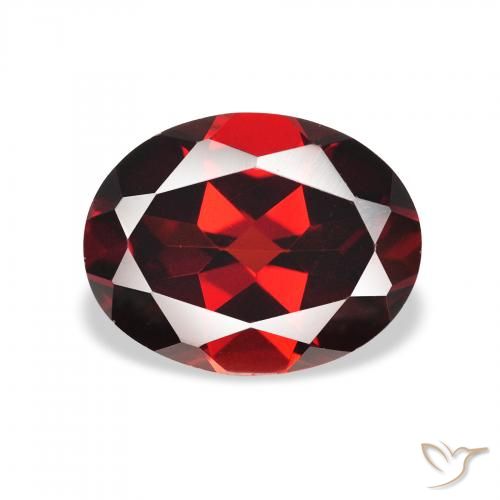 2.22ct Натуральный Темно-красный Гранат Альмандин, Овал, VVS-VS