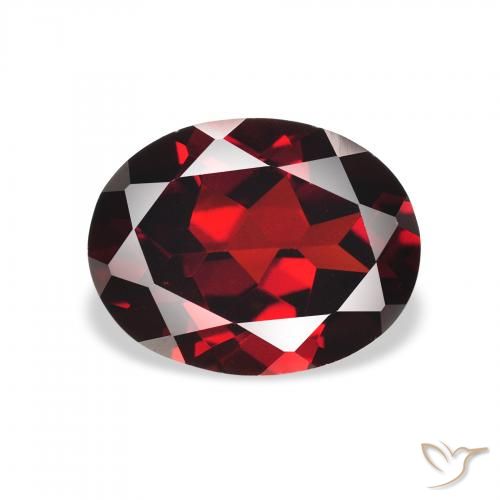 2.28ct Натуральный Темно-красный Гранат Альмандин, Овал, VVS-VS