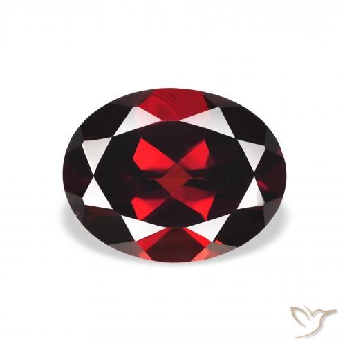 2.26ct Натуральный Темно-красный Гранат Альмандин, Овал, VVS-VS