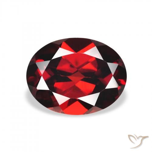 2.33ct Натуральный Темно-красный Гранат Альмандин, Овал, VVS-VS