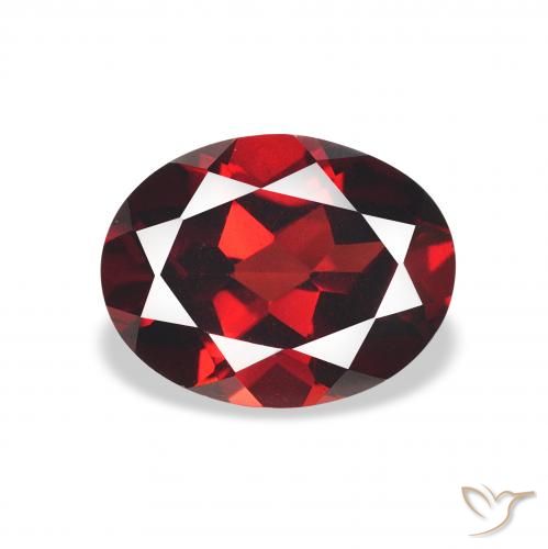 2.26ct Натуральный Темно-красный Гранат Альмандин, Овал, Чистота VS