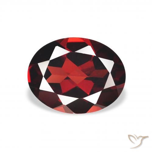 1.98ct Натуральный Глубокий кроваво-красный Гранат Альмандин, Овал, Чистота VS