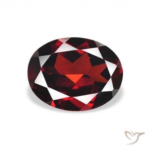 2.15ct Натуральный Темно-красный Гранат Альмандин, Овал, VVS-VS
