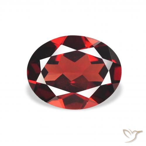 1.97ct Натуральный Глубокий кроваво-красный Гранат Альмандин, Овал, Чистота VS