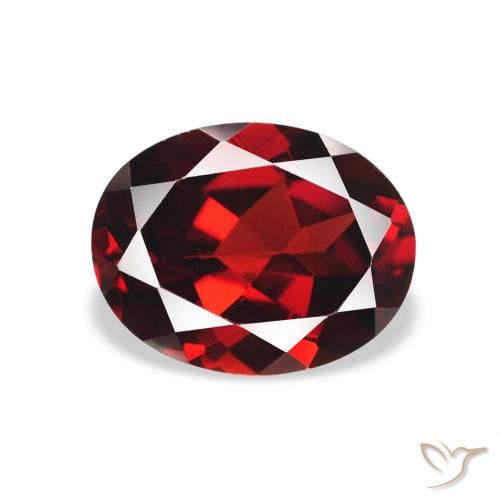 2.32ct Натуральный Глубокий кроваво-красный Гранат Альмандин, Овал, Чистота VS