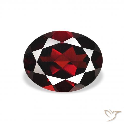 1.99ct Натуральный Глубокий кроваво-красный Гранат Альмандин, Овал, Чистота VS