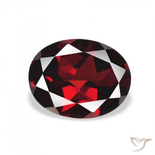 2.14ct Натуральный Темно-красный Гранат Альмандин, Овал, Чистота VS