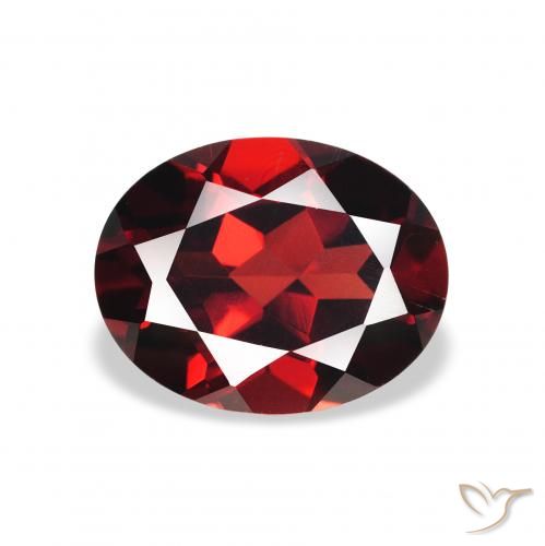 2.31ct Натуральный Глубокий кроваво-красный Гранат Альмандин, Овал, Чистота VS