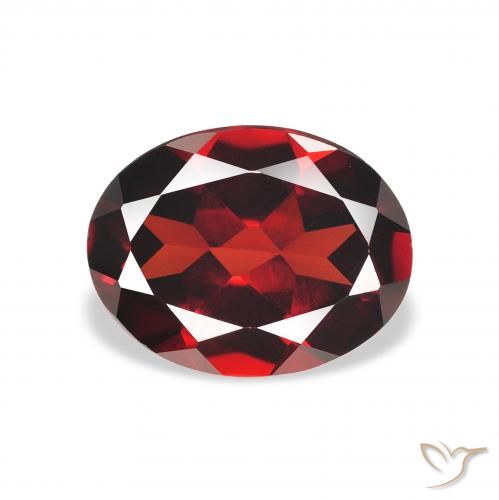 2.12ct Натуральный Темно-красный Гранат Альмандин, Овал, VVS-VS