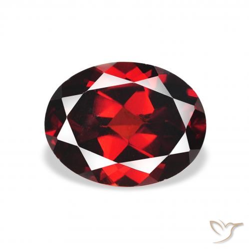 2.23ct Натуральный Темно-красный Гранат Альмандин, Овал, VVS-VS