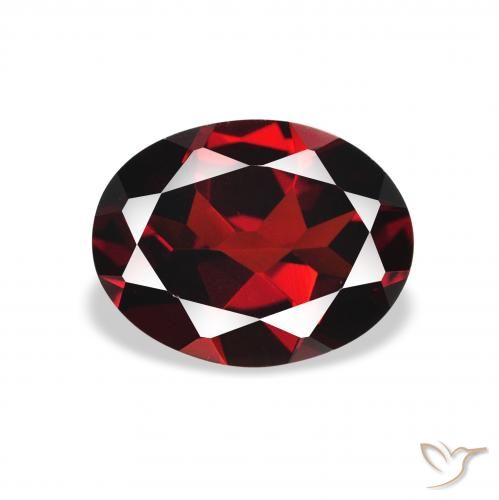 1.99ct Натуральный Темно-красный Гранат Альмандин, Овал, VVS-VS