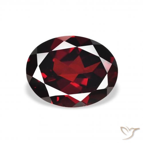 2.32ct Натуральный Темно-красный Гранат Альмандин, Овал, VVS-VS