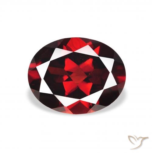 2.23ct Натуральный Темно-красный Гранат Альмандин, Овал, VVS-VS