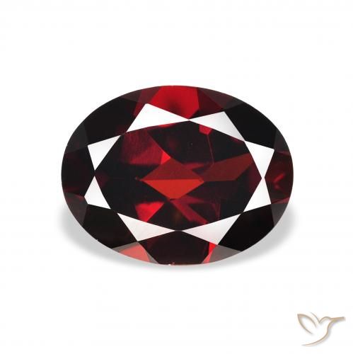 2.05ct Натуральный Темно-красный Гранат Альмандин, Овал, VVS-VS