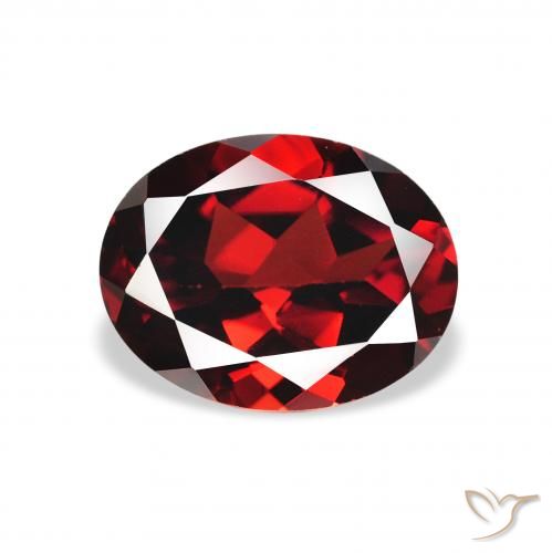 2.22ct Натуральный Темно-красный Гранат Альмандин, Овал, VVS-VS