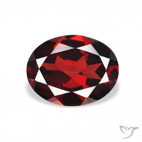 2.05ct Натуральный Темно-красный Гранат Альмандин, Овал, VVS-VS