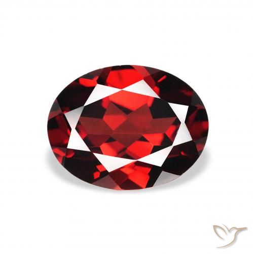 2.16ct Натуральный Темно-красный Гранат Альмандин, Овал, VVS-VS