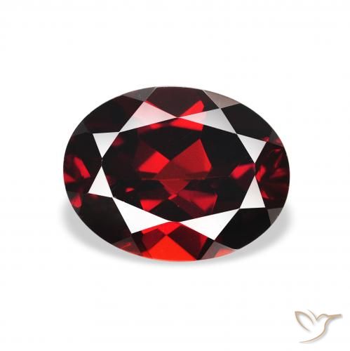 2.37ct Натуральный Темно-красный Гранат Альмандин, Овал, VVS-VS