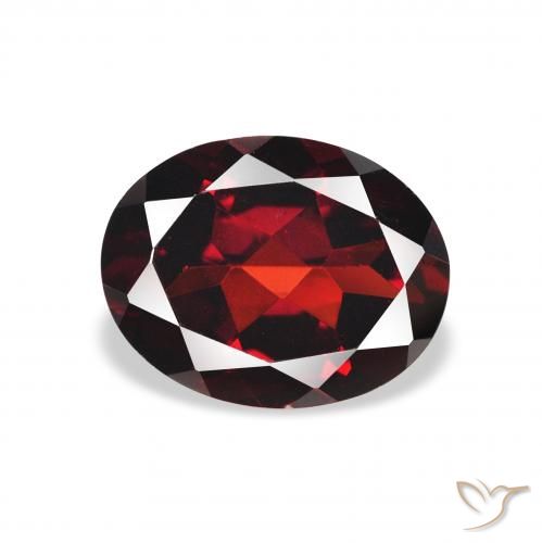 2.18ct Натуральный Темно-красный Гранат Альмандин, Овал, VVS-VS