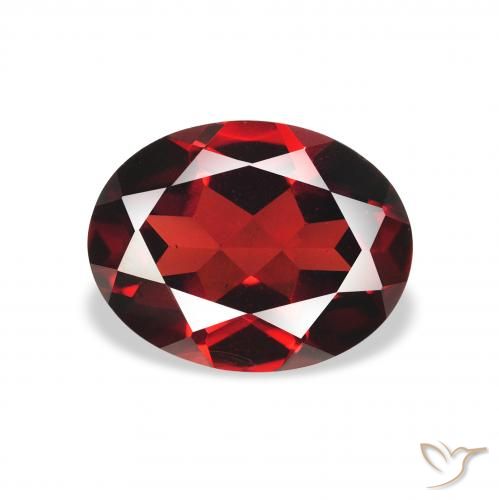 2.22ct Натуральный Темно-красный Гранат Альмандин, Овал, Чистота VS