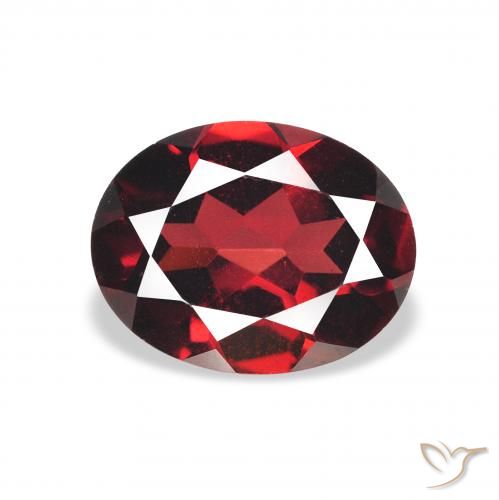 2.27ct Натуральный Темно-красный Гранат Альмандин, Овал, VVS-VS