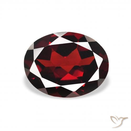 2.13ct Натуральный Темно-красный Гранат Альмандин, Овал, VVS-VS