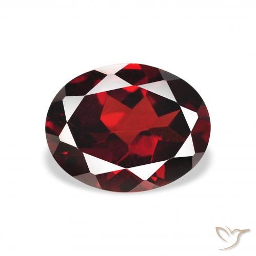 2.15ct Натуральный Темно-красный Гранат Альмандин, Овал, VVS-VS
