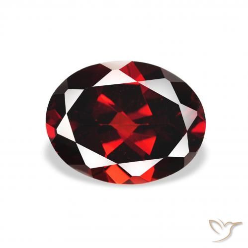 2.19ct Натуральный Темно-красный Гранат Альмандин, Овал, VVS-VS