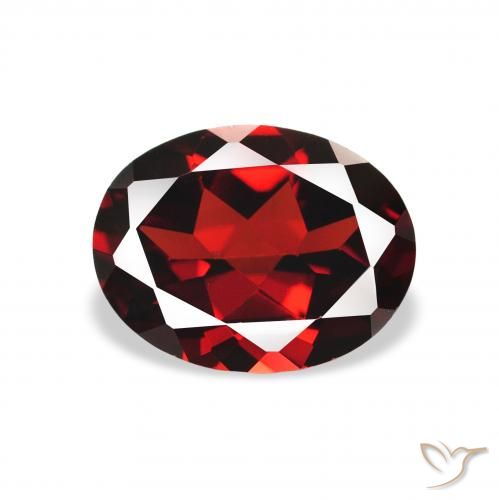 2.15ct Натуральный Темно-красный Гранат Альмандин, Овал, VVS-VS