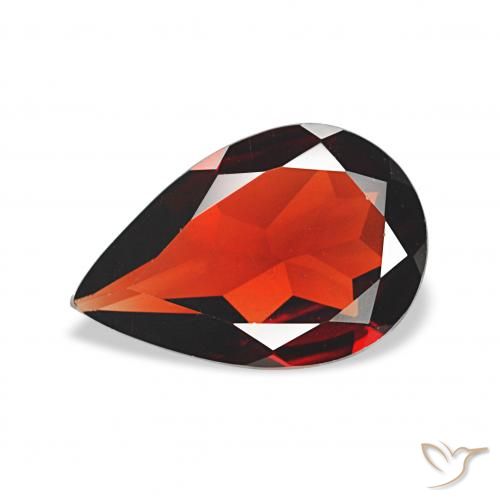 2.42ct Средний красный Гранат Альмандин, Форма груши, Чистота VVS
