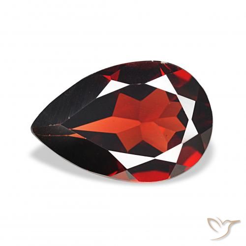 2.96ct Темно-красный Гранат Альмандин, Форма груши, Чистота VS