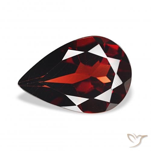 3.22ct Темно-красный Гранат Альмандин, Форма груши, Чистота VVS