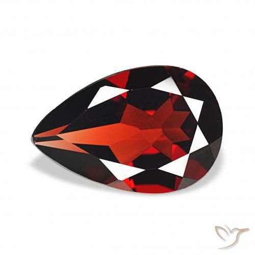 3.27ct Темно-красный Гранат Альмандин, Форма груши, Чистота VS