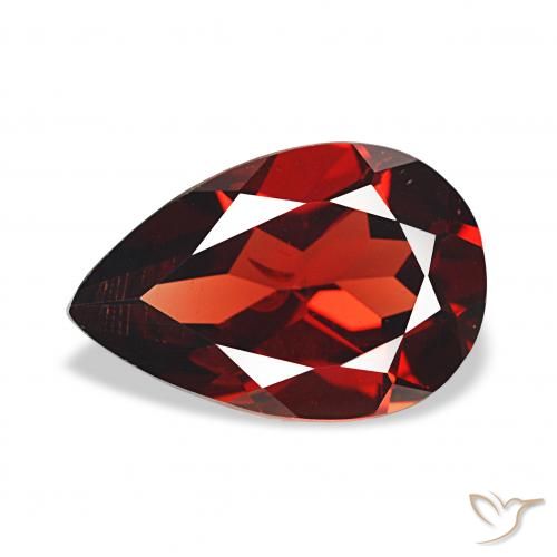 3.30ct Темно-красный Гранат Альмандин, Форма груши, Чистота VS