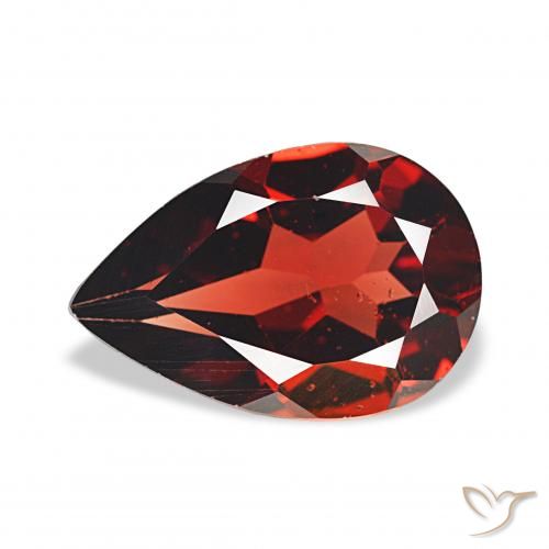 3.13ct Темно-красный Гранат Альмандин, Форма груши, Чистота VS