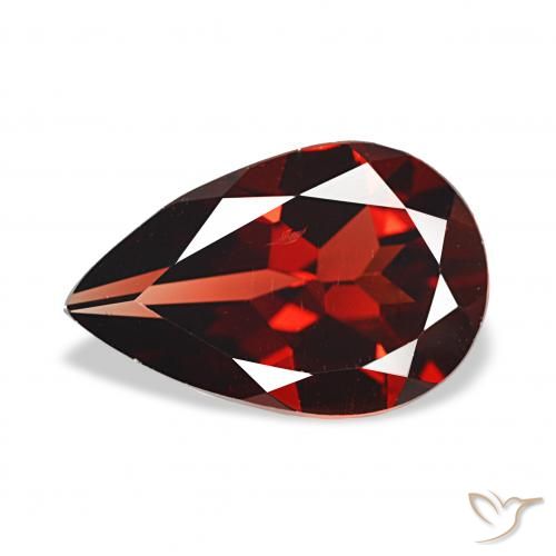 2.80ct Темно-красный Гранат Альмандин, Форма груши, Чистота VS
