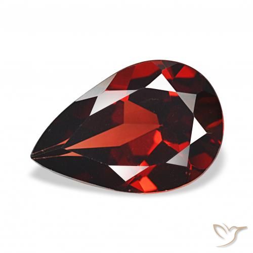 3.06ct Темно-красный Гранат Альмандин, Форма груши, Чистота VS