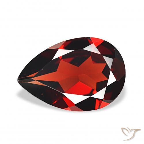 3.12ct Темно-красный Гранат Альмандин, Форма груши, Чистота VVS