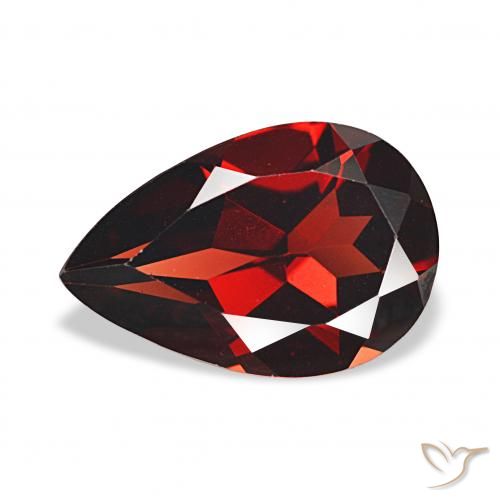 3.27ct Темно-красный Гранат Альмандин, Форма груши, Чистота VVS