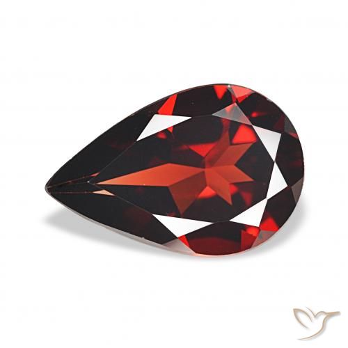 2.81ct Темно-красный Гранат Альмандин, Форма груши, Чистота VVS
