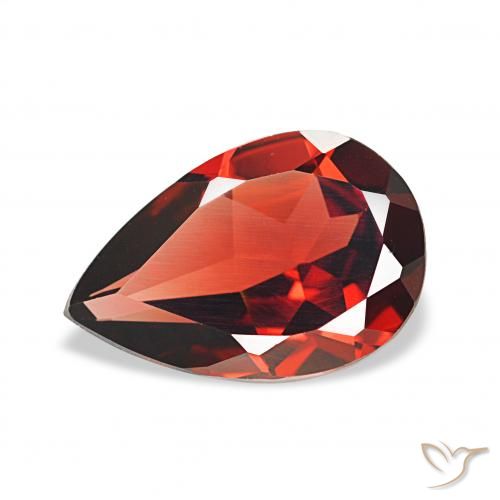 3.04ct Средний красный Гранат Альмандин, Форма груши, Чистота VVS