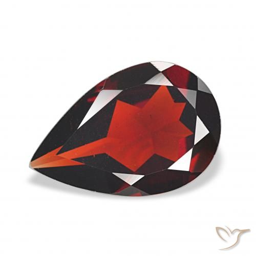 2.67ct Темно-красный Гранат Альмандин, Форма груши, Чистота VVS