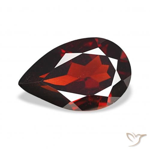 2.93ct Темно-красный Гранат Альмандин Драгоценные Камни, Форма груши, Чистота VS