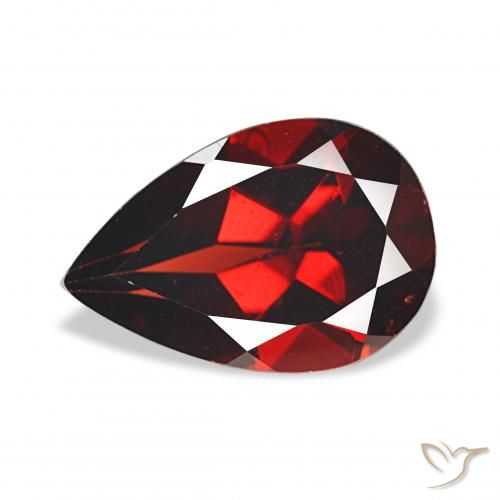 3.58ct Темно-красный Гранат Альмандин, Форма груши, Чистота VS
