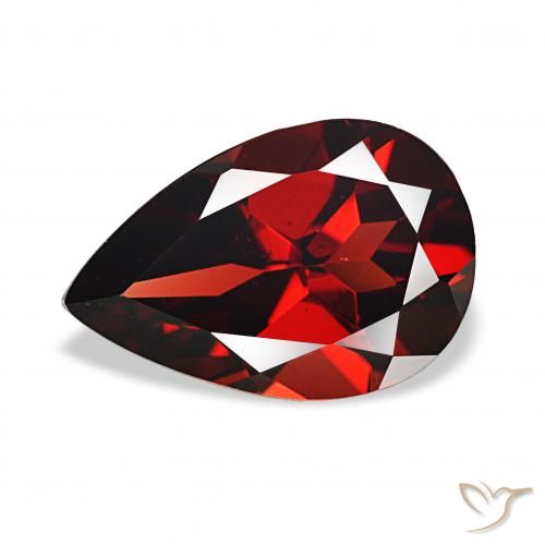 3.66ct Темно-красный Гранат Альмандин, Форма груши, VVS-VS