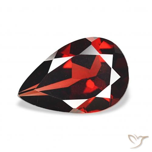 3.13ct Темно-красный Гранат Альмандин, Форма груши, VVS-VS