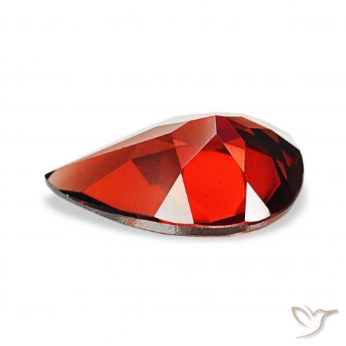 3.13 карата, натуральный Темно-красный Гранат Альмандин, Форма груши, VVS-VS